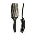 INATEKPRO Curved Vented Boar Bristle Detangler Brush - GREY | MEDIUM