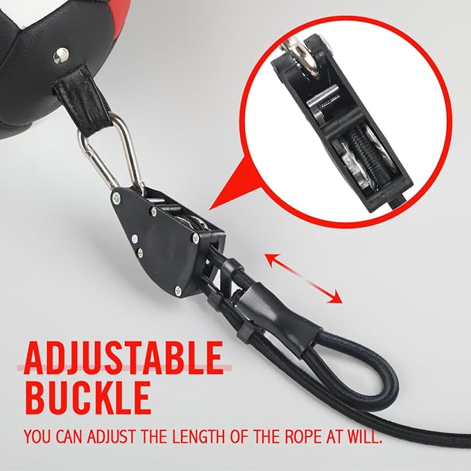Flex Double End Punching Bag - Bungee Cords w/Special Flex Adjustable System - Durable Bladder Speed Bag - Boxing Training Equipment for Adults - Home Gym Accessories