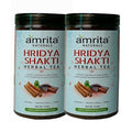 Amrita Naturals Hridya Shakti Herbal Tea 500g x 2 Pack Arjun Bark Instant Blend Caffeine Free Vegan Gluten Free No Artificial Additives Natural Plant Based Herbal Tea Powder