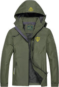 GIISAM Mens Windproof Jacket Waterproof Lightweight Mountain Sport Jacket for Men Hooded Windbreaker Raincoat