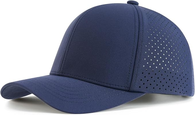 VOBOOM Men Quick Dry Baseball Cap Laser Cut Mesh Ball Curved Brim Snapback Hat