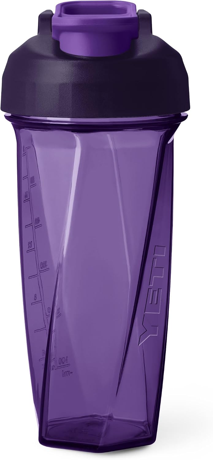 YETI Yonder Helimix Vortex Blender Shaker Bottle Holds up to 27oz | No Blending Ball or Whisk | USA Made | Portable Pre Workout Whey Protein Drink Shaker Cup | Dishwasher Safe, Pace Purple