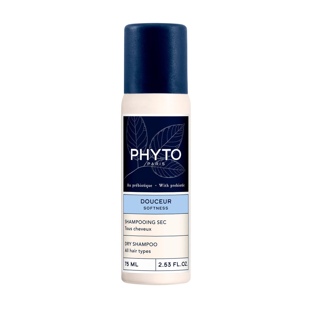 Phyto Softness Dry Shampoo 75ml - No Water Needed, Absorbs Oil, Aerosol Hair Care