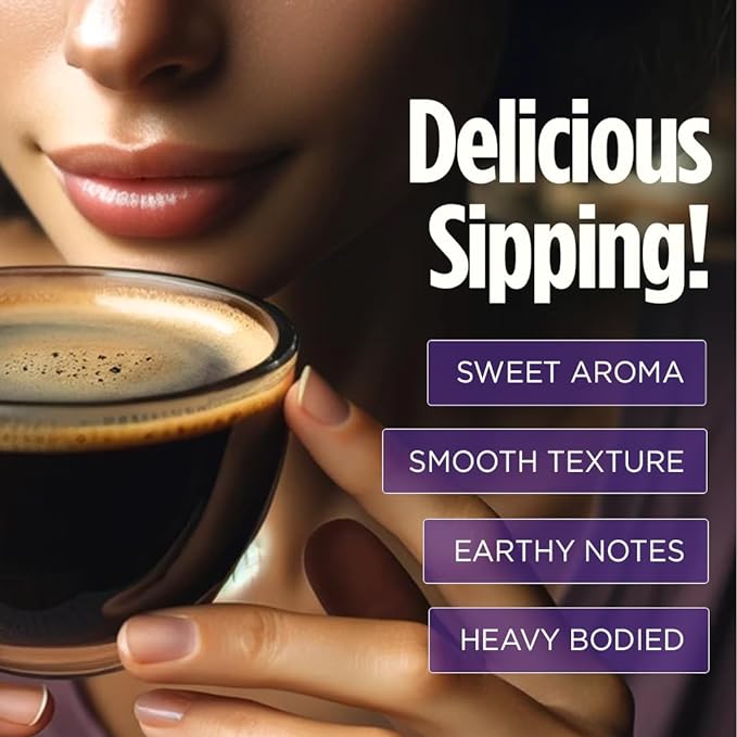 VitaCup Focus Mushroom Coffee Grounds, with Lions Mane, Chaga, B Vitamins, D3, Boost Focus, Immunity, Memory & Clarity, Medium Dark Roast, Bold & Smooth 100% Arabica Specialty, 4 bags, 10oz each