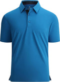 Alex Vando Mens Golf Shirt Moisture Wicking Quick-Dry Solid Short Sleeve Polo Shirts for Men