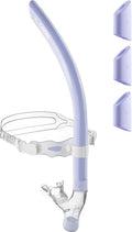 CAPAS Training Swim Snorkel for Lap Swimming, Swivel Headband Ultimate Fit Center-Mount Swimmers Snorkel with Liquid Silicone Mouthpiece Adjustable Strap, Designed for Adult Men Women