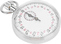 Mechanical Stopwatch Metal Mechanical Stop Watch Analog Handheld Running Timer Cycling Count Timer Large Dial Display Physics Teaching Equipment