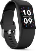 FITVII Looki-mini Fitness Trackers, Slim AMOLED Fitness Watch 2025 with 24/7 Heart Rate, Blood Pressure, Blood Oxygen, Stress Monitor, Step Calorie Counter, IP68 Waterproof Smart Watch for Women Men