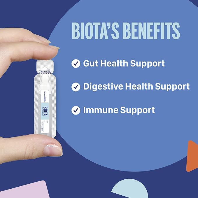 Biota Probiotic Drinks for Digestive Health & Immune Support,Fast Acting Support Stomach Constipation, Digestive Daily Probiotic for Adults, Kids, Gluten, Sugar Free & Non-GMO, 60 Servings