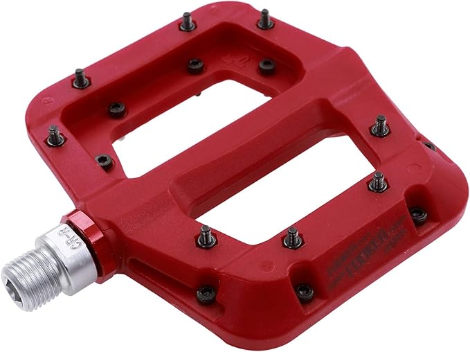 FOOKER MTB Pedals Mountain Bike Pedals 3 Bearing Non-Slip Lightweight Nylon Fiber Bicycle Platform Pedals for BMX MTB 9/16"