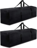 Sports Duffle Bag - Extra Large Travel Duffel Luggage Bag with Upgrade Zipper, Sturdy & Water Resistant, Black (Black 47inch 2Pack)
