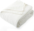 Carriediosa 100% Cotton Muslin Throw Blanket 108" X 90" King Size，4-Layers Summer Gauze Throws for Bed Couch，Soft Lightweight Breathable Linen Blankets Bedspread for Adults All Season，White