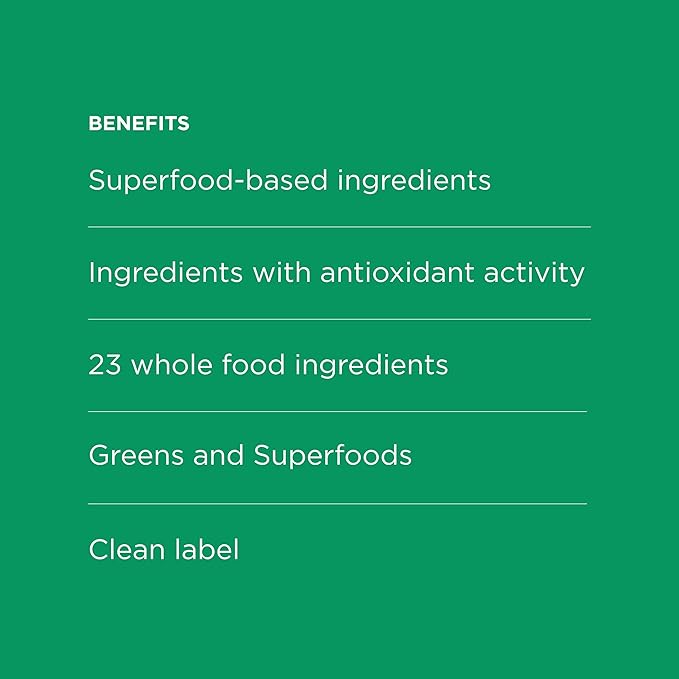 Possible SuperGreens - Superfoods Powder Mix with 23 Whole Food Ingredients - Vegan, Organic, Plant-Based Wellness - Gluten-Free, USDA Organic - Clean Label - 1 Bag, 30 Servings
