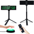YZ Gym Timer Clock for Home Gym, Fitness Timer with Stopwatch Button, Large Digital Stopwatch Countdown Clock, 12/24H Digital Wall Clock, with Stand