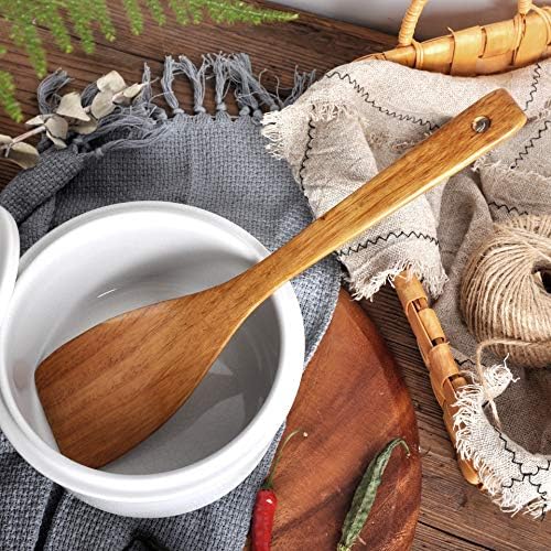 Wooden Spatula, Slotted Turner, Soup Ladle, Long Handle Utensils Set, Handmade