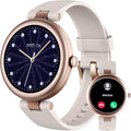 Fitness Tracker, Round Fitness Watches for Women with Bluetooth Call Heart Rate Monitor Sleep Tracker Calorie/Step Counter, Birthday Gift for Women Lady Mom Waterproof Starlight