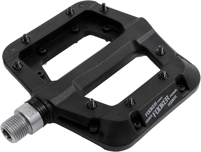 FOOKER MTB Pedals Mountain Bike Pedals 3 Bearing Non-Slip Lightweight Nylon Fiber Bicycle Platform Pedals for BMX MTB 9/16"