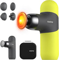 RENPHO Mini Thermal Massage Gun with Heat, Percussion Massager Gun Portable, Color Silicone Sleeves Travel Size with Carry Case, Neon Green