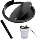 Bucket Lid Mouse Trap Metal 5 Gallon Bucket lid,Strong Metal Material That Cannot be Bitten, auto Reset, Repeat Catch, Indoor Outdoor, Reusable 5 Gallon Bucket Lid, (1Pack) (Black)