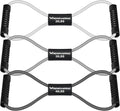Figure 8 Fitness Resistance Bands with Handles - Exercise Tube Band Set of 3 for Arm and Shoulder Stretch, Rope 8 Word Elastic for Women and Men
