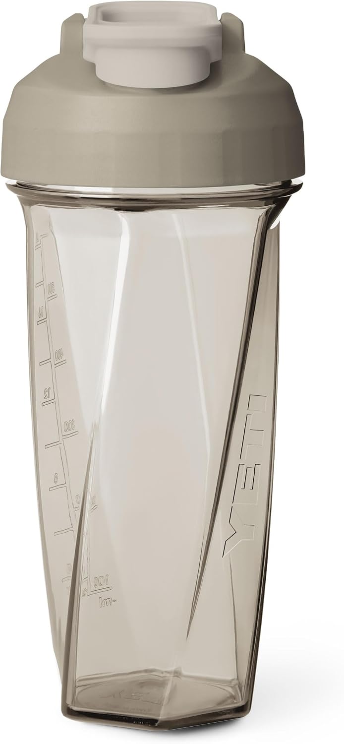 YETI Yonder Helimix Vortex Blender Shaker Bottle Holds up to 27oz | No Blending Ball or Whisk | USA Made | Portable Pre Workout Whey Protein Drink Shaker Cup | Dishwasher Safe, Cape Taupe