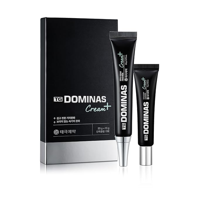 Cream Plus DOMINAS - Advanced Korean Cream for Even Skin Tone and Skin Elasticity. Niacinamide, Panthenol, Urea, Trehalose & TECA (Travel Kit, 0.7+0.35oz)