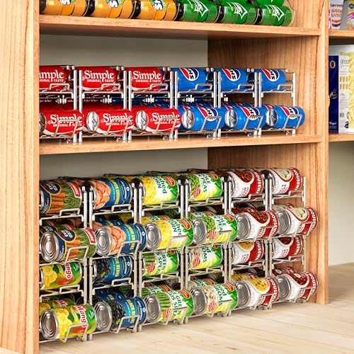 Simple Houseware 4-Pack Soda Can Stackable Rack Dispenser Organizer