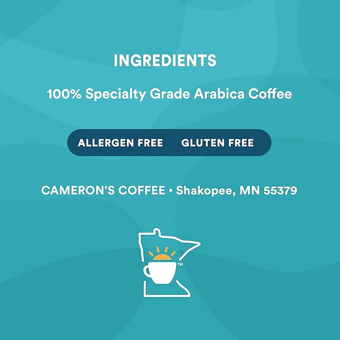 Cameron's Coffee Roasted Ground Coffee Bag, 10% Hawaiian Coffee Blend, 10 Ounce, Pack of 6 NEW