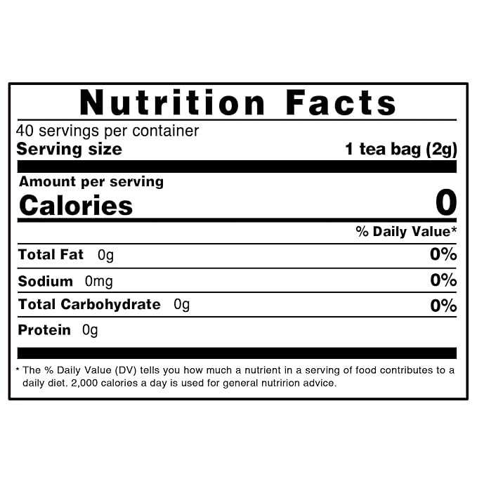 TEARELAE - Ginseng Tea, 40 Count - Pure Ginseng Root Tea Bags - Smooth Flavor - Boost Energy and Focus - Non-GMO - Caffeine-Free