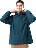 CAMELSPORTS Men Waterproof Softshell Jacket Windbreaker Hooded lightweight Rain Coat for Outdoor Hiking