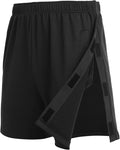 Deyeek Unisex Tear Away Shorts Snap On Athletic Cotton Shorts Post Knee Surgery Recovery Hip Replacement Pants with Pockets
