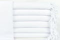 HAVLULAND Turkish Beach Towel Oversized 72’’x40’’ - Set of 6 | 100% Cotton Lightweight Sand Free Quick Dry Pool Towels | Extra Large Towels for Tie Dye Bath Towel Adults Beach Blanket Bulk of 6 White