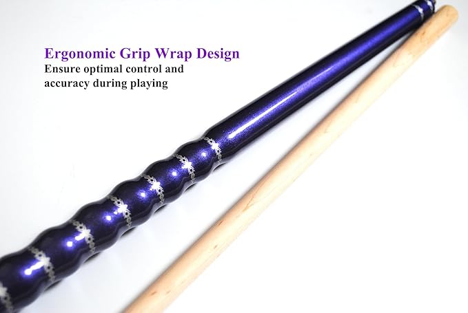 58" Pool Cue Stick,13mm 2-Piece Maple Hardwood Ergonomic Design Billiard Cues Kit,19/20/21oz