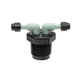 1/2" MPT x 1/4" Barb 2-Port Full Flow Drip Manifold 67035