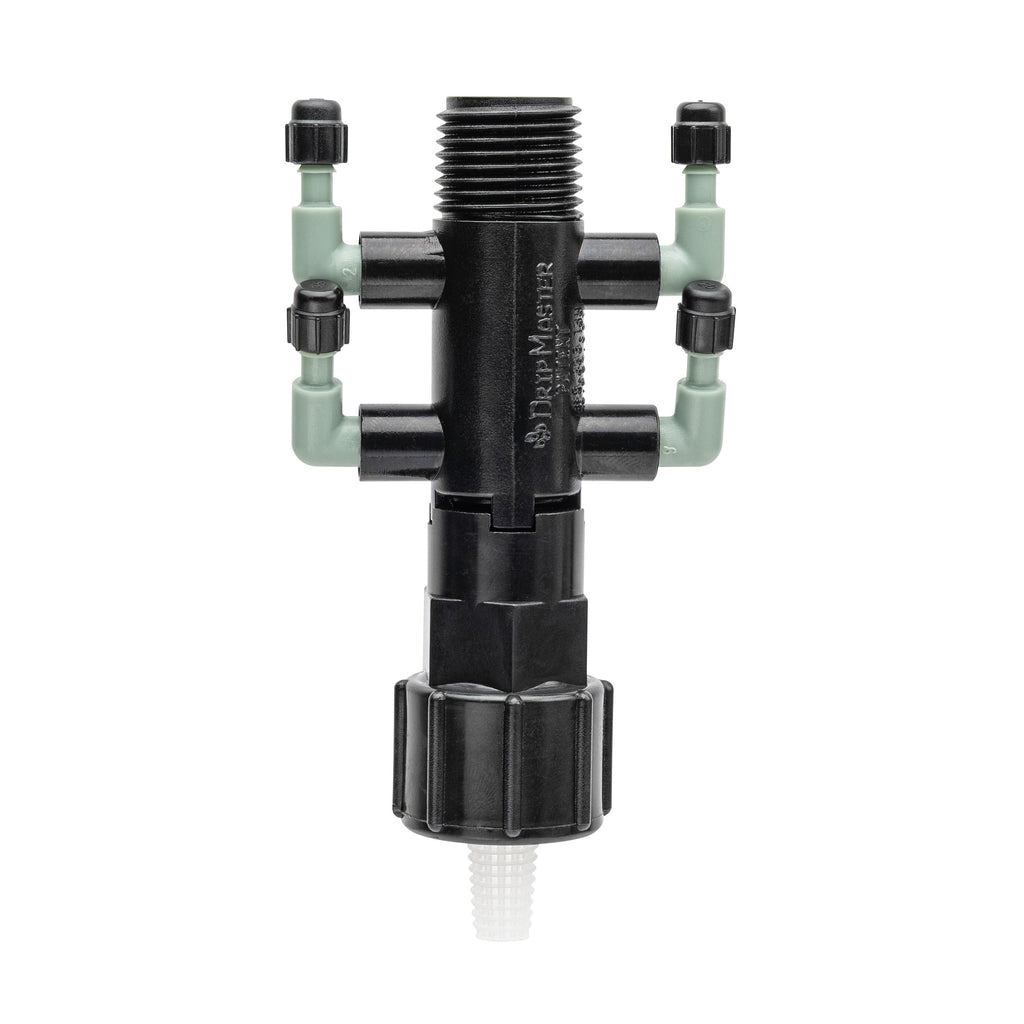 1/2" FPT x MPT x 1/4" Barb 4-Port Drip Manifold 67060