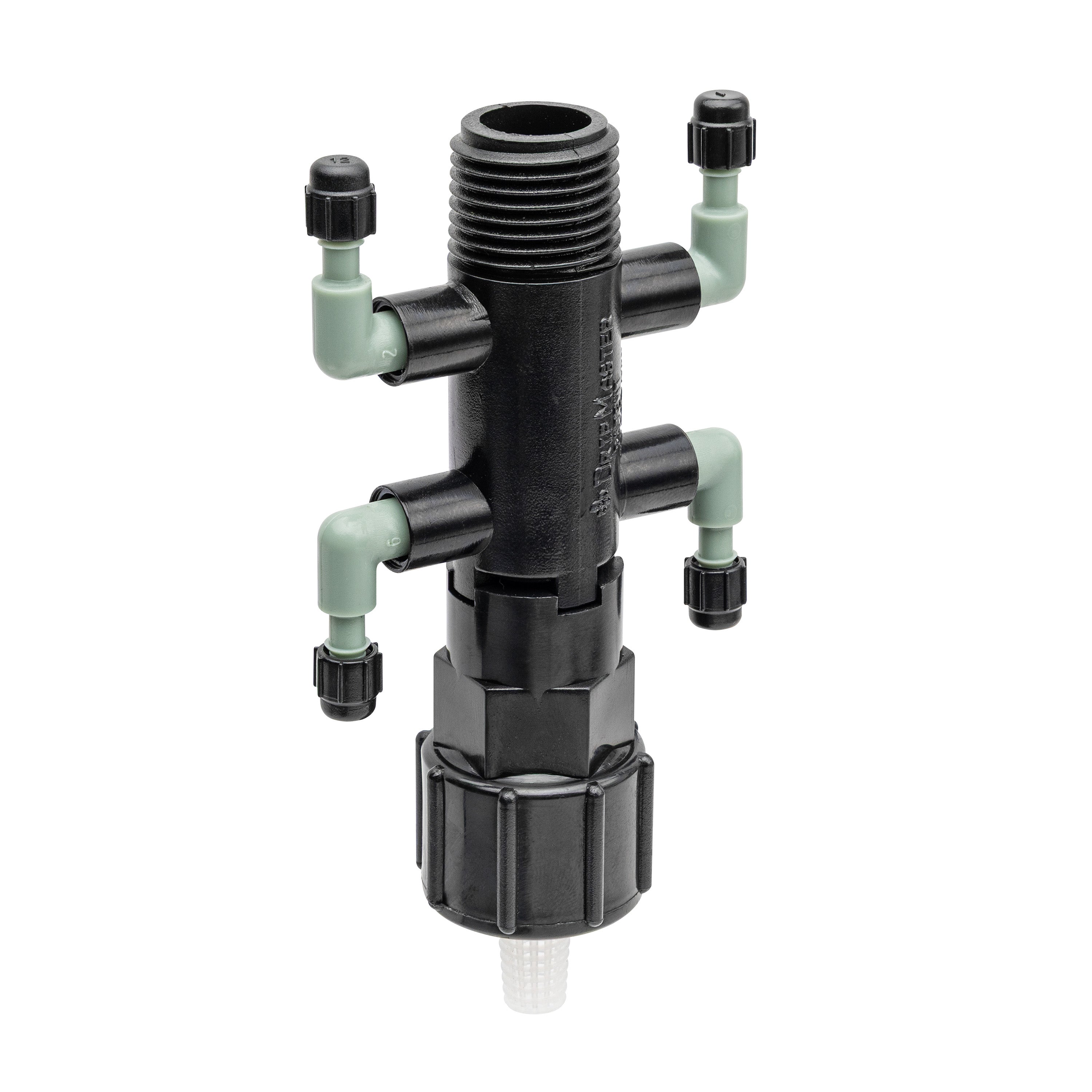 1/2" FPT x MPT x 1/4" Barb 4-Port Drip Manifold 67060