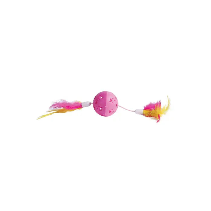 M-Pets Bell Ball Cat Toy with Long Tail 30x5cm