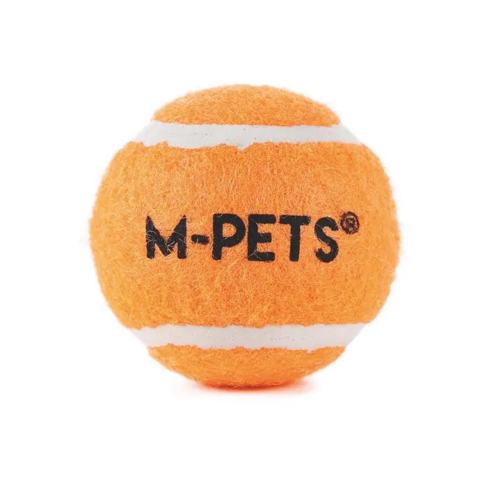M-Pets Hop Tennis Ball Set Durable Orange Pet Toy 5cm 3-Pack