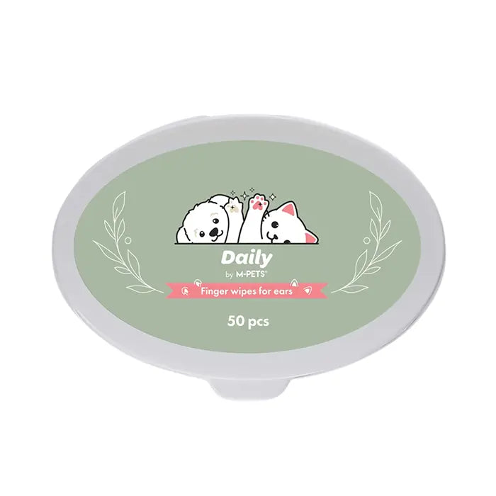M-Pets Daily Ear Cleaning Wipes for Gentle Pet Care 50 Count