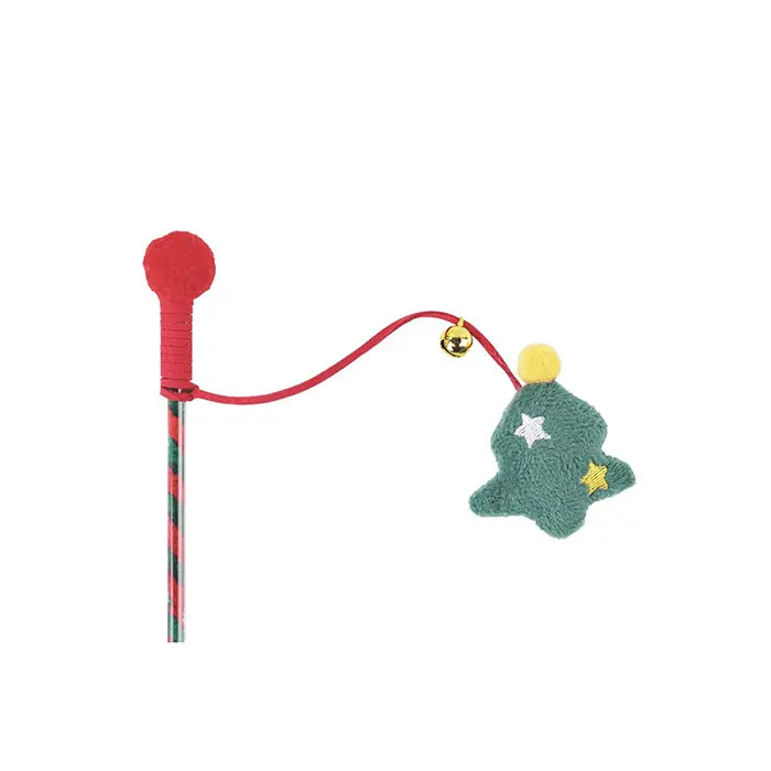 M-Pets Christmas Magic Cat Teaser Wand Interactive Toy