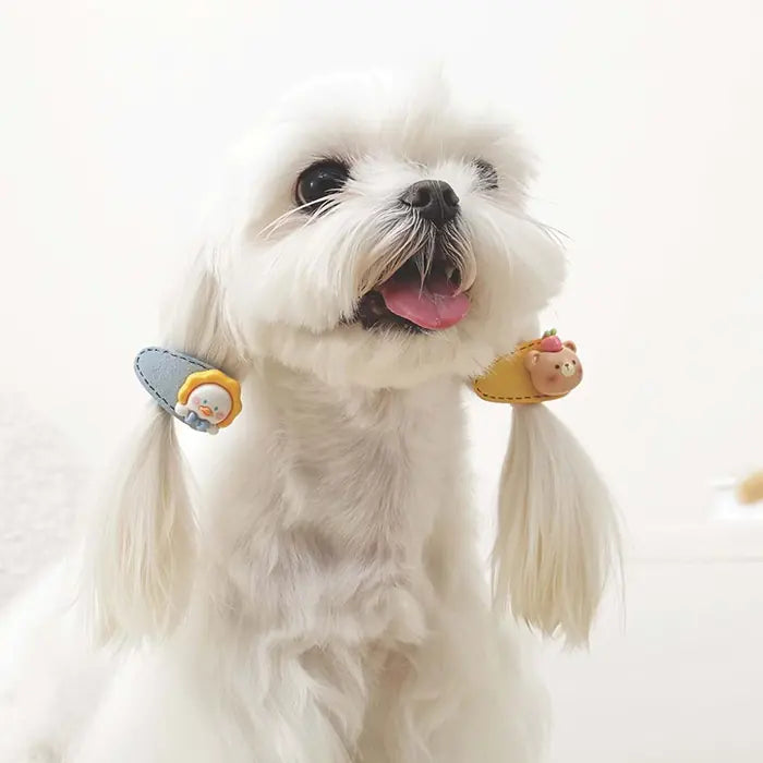 M-Pets Glam Figured Dog Hair Clip Yellow Accessory 1pc