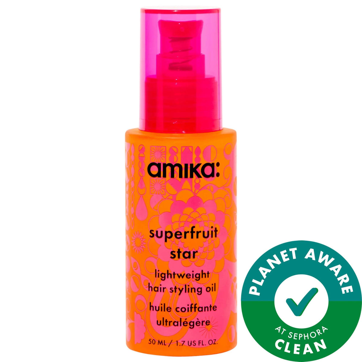 Superfruit Star Hair Styling Oil: Frizz Control, Heat Protection (450¡F), & Shine - Vegan, Lightweight Sea Buckthorn Formula