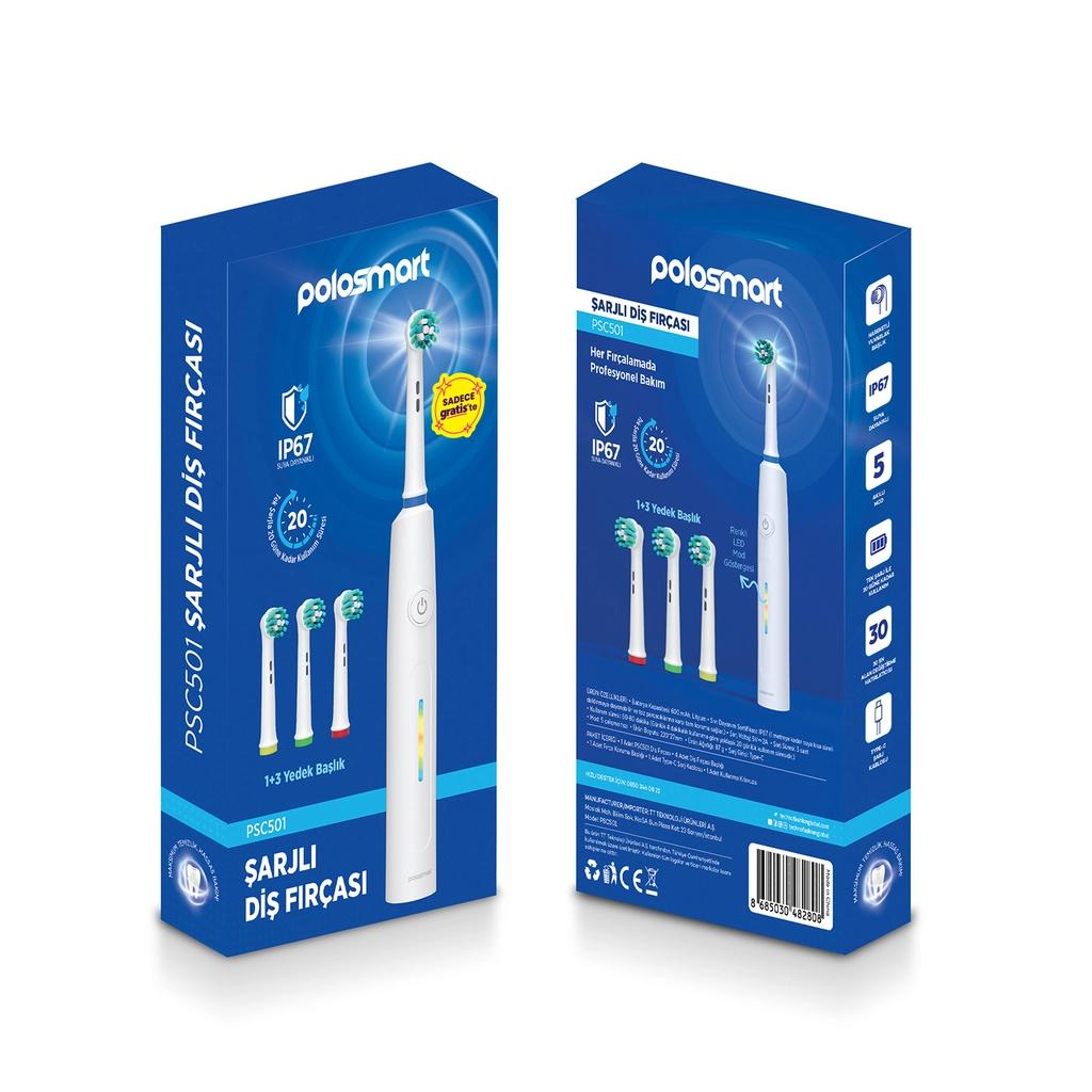 Polosmart PSC501 Rechargeable Toothbrush for Deep Cleaning