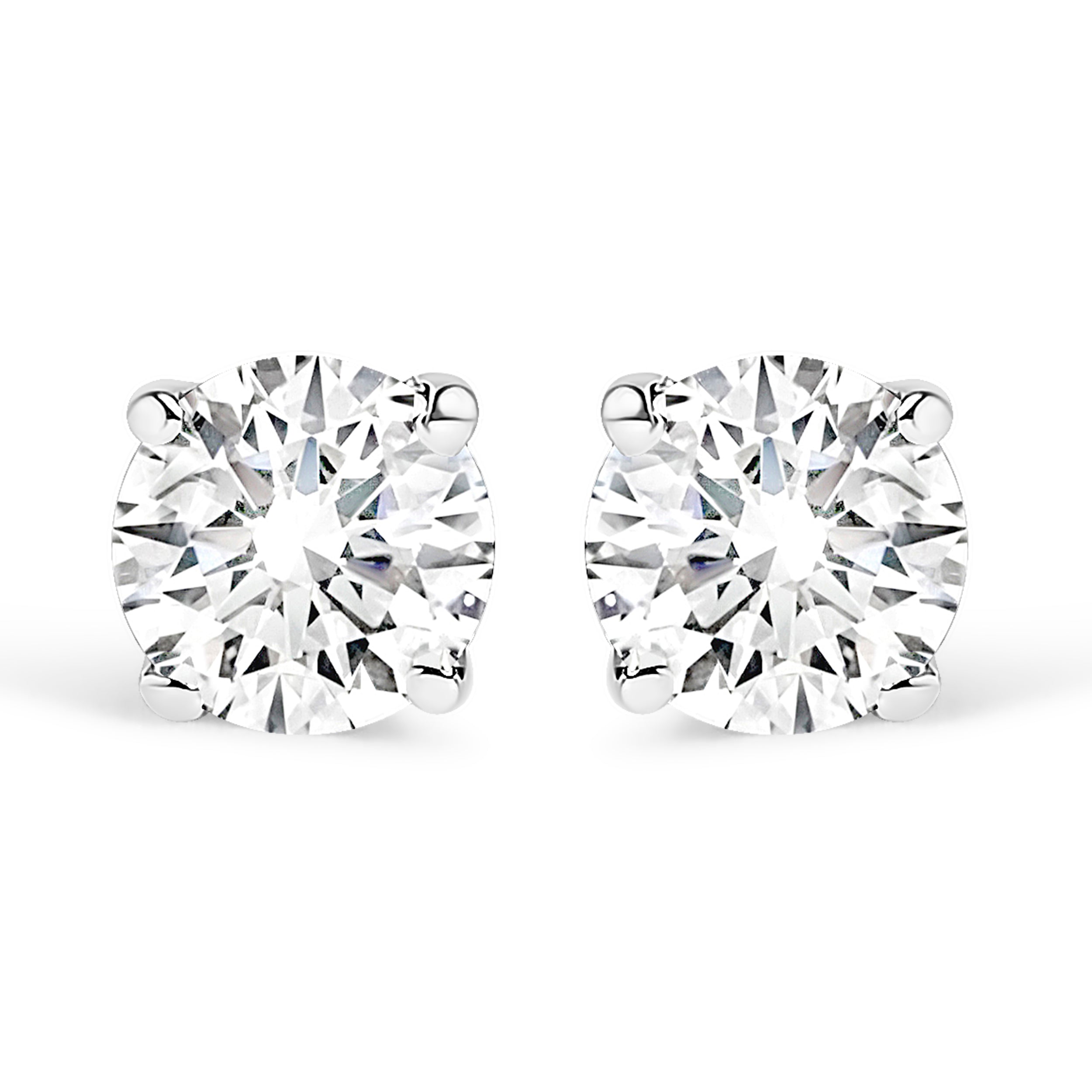 14K Yellow Gold 1.0 Cttw Lab Grown Diamond Solitaire Stud Earrings