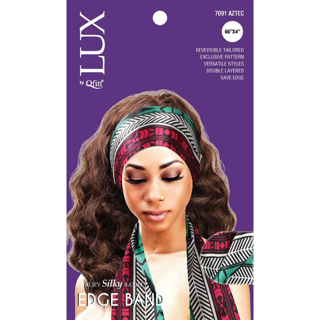 Lux by Qfitt Pattern Luxury Silky Satin Edge Band
