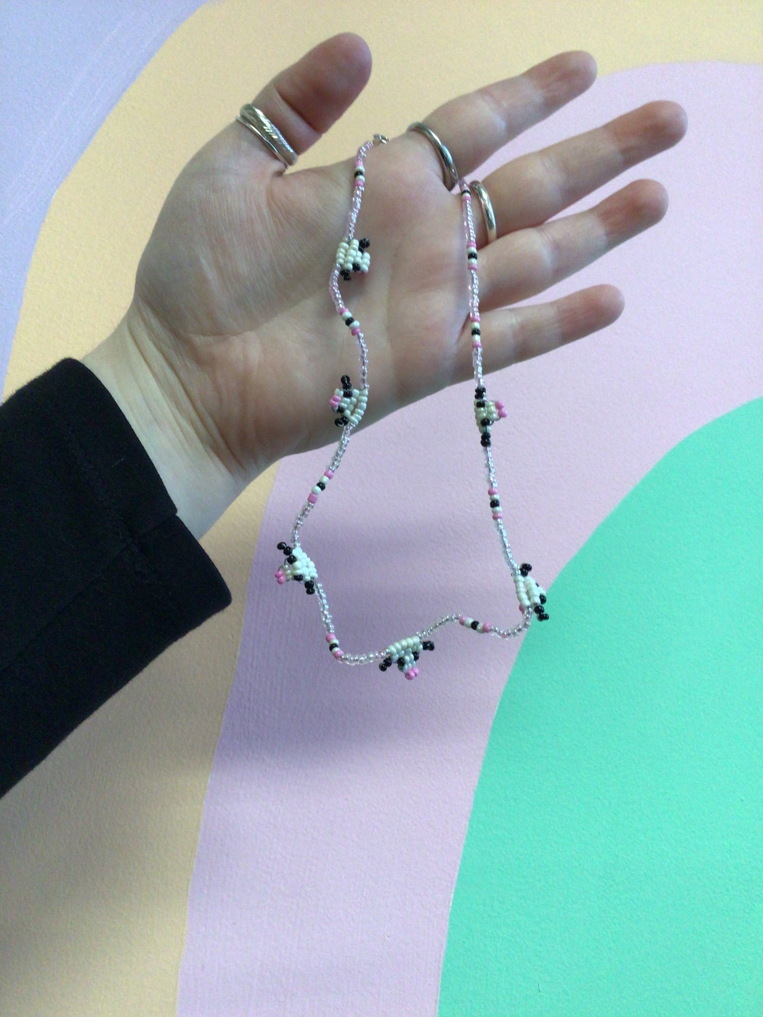 Beaded Possum Choker Necklace