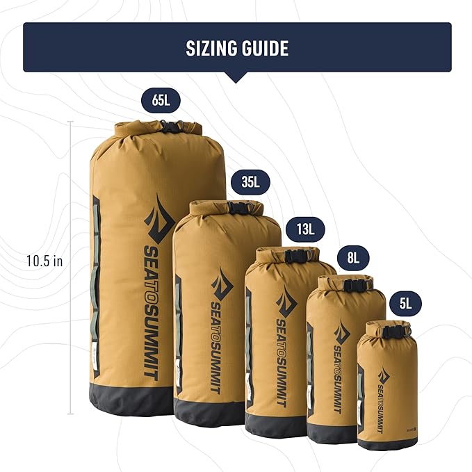 Sea to Summit Big River Dry Bag, Heavy-Duty Dry Storage, 65 Liter, Jet Black