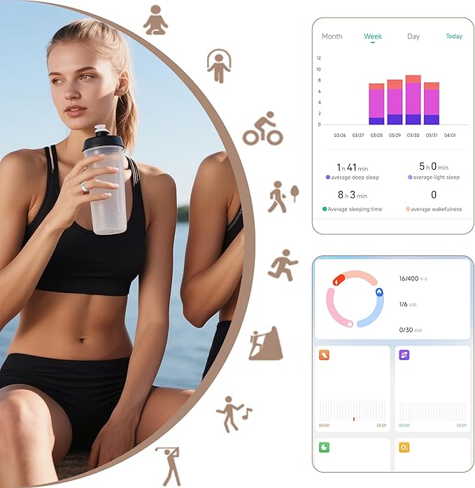 Smart Ring for Men Women with Black Charging Box, Bluetooth, Health Ring , IP68 Waterproof, Fitness Ring Tracks Heart Rate/Sleep/Steps/Sports Activities/Blood Oxygen,non-subscription app (Silver, 10)