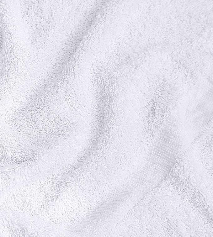 GOLD TEXTILES 36 Pack White Small Bath Towels 20x40 Inches - Cotton Blend Economy Cheap Bulk Bath Towels for Commercial Uses, Gym, Salon, Spa & Hair - Lightweight Quick Drying (36 White)