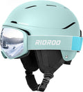 Ski Helmet and Goggles Set, Snowboard Helmet Goggles for Men Women & Youth, Shockproof Snow Helmet Anti Fog OTG Snow Goggles for Skiing Snowboarding